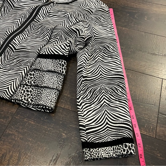 Zoe | Black & White Zebra prints Lightweight Jacket - Picture 9 of 9